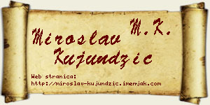 Miroslav Kujundžić vizit kartica